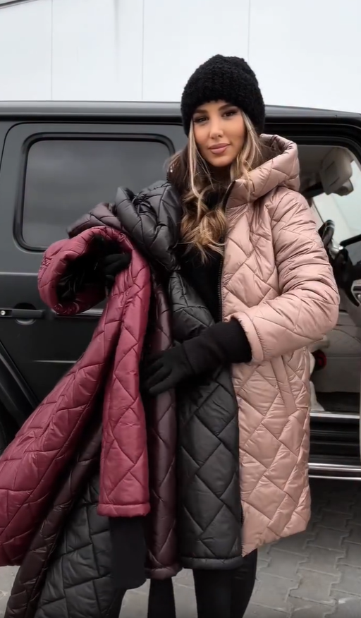 Lorinda | Elegant Quilted Puffer Jacket with Hood