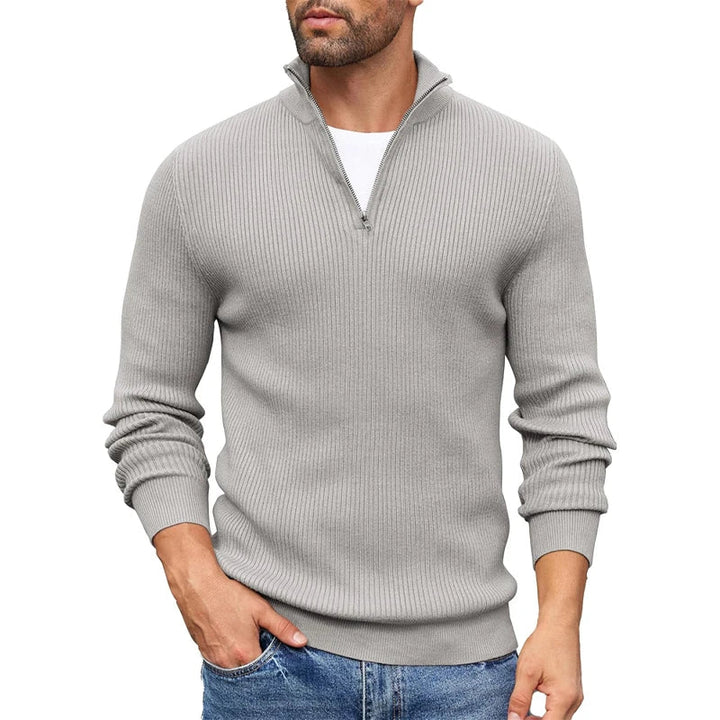 Luca | Ribbed Half-Zip Sweater
