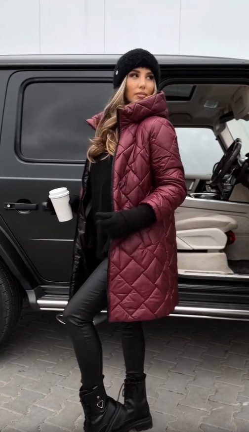 Lorinda | Elegant Quilted Puffer Jacket with Hood
